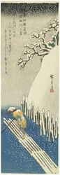 Inverno: neve sul fiume Sumida, c.1834