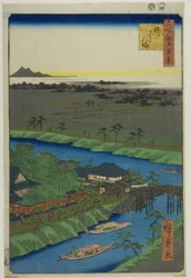 Yanagashima, dalla serie "Cento vedute famose di Edo (Meisho Edo hyakkei)".