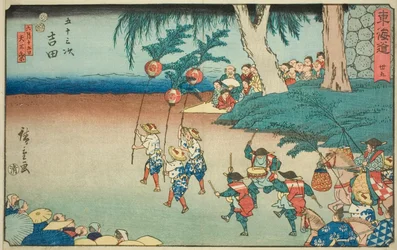 Yoshida—N. 35, dalla serie "Le cinquantatré stazioni del Tokaido"