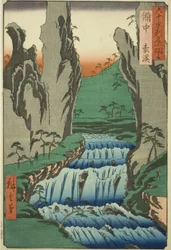 Provincia di Bitchu: Gokei (Bitchu, Gokei), dalla serie "Luoghi famosi nelle sessanta e più province (Rokujuyoshu meisho zue)"