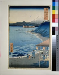 Spiaggia delle sette miglia nella provincia di Sagami