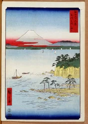 Vista del Monte Fuji - stampa giapponese di Hiroshige Utagawa