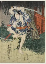 Ichikawa Ebijuro II come Horiguchi Manzaemon
