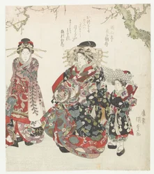 Cortigiana con due domestiche