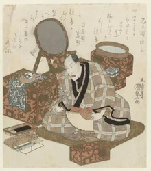 Ichikawa Danjūrō VII nel suo camerino
