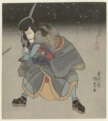 Uomo con spada di notte