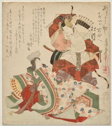 Ichikawa Danjūrō VII e Segawa Kikunojō V come Soga no Gorō