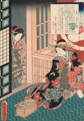 Racconto della cortigiana Shiratama di Utagawa Toyokuni