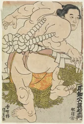Il lottatore Yokozuna Shiranui Dakuemon della scuderia Higo, 1830-1844