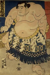 Il lottatore di sumo Abumatsu Rokunosuke, c.1835