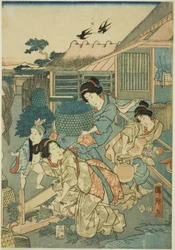 Grande prosperità nella fattoria della seta (Kaikoya Daihanjono Zu)