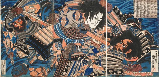 Sanada no Yoichi Yoshihisa e Matano no Goro Kagehisa, ca 1835