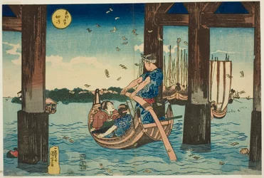 Isola di Tsukuda (Tsukudajima), dalla serie "Luoghi Famosi nella Capitale Orientale (Toto meisho)"