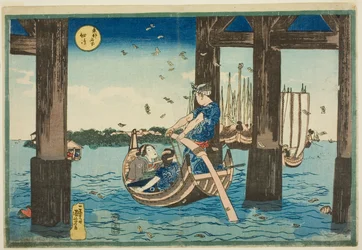 Isola Tsukuda (Tsukudajima), dalla serie "Luoghi famosi nella capitale orientale (Toto meisho)"