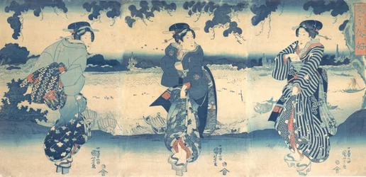Donne vicino a un fiume