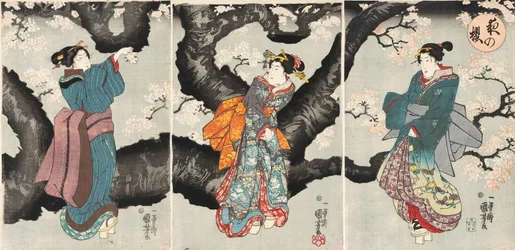 Yoru no sakura [Fiori di ciliegio di notte], c.1846