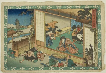 La scena della scuola del villaggio (Terakoya), dalla serie "I segreti di Sugawara (Sugawara denju)".