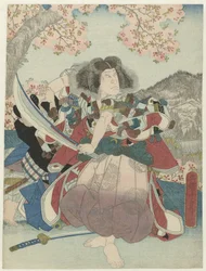 Nakamura Utaemon IV come Oniwakamaru nella commedia 