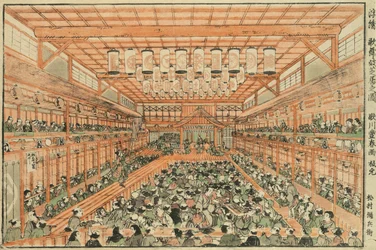 Immagine prospettica di un teatro Kabuki