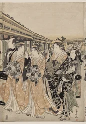 Cortigiane che passeggiano sul Nakanochō
