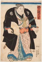 Ritratto del lottatore di sumo Unryu Kyukichi