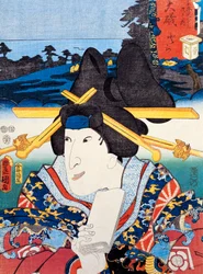 Ritratto di attrice del teatro Kabuki, stampa d