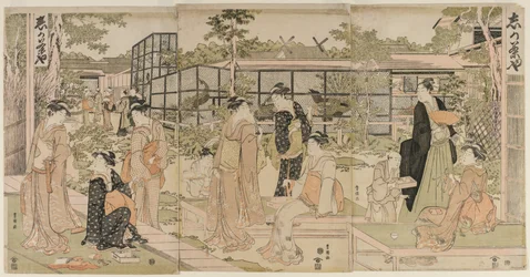 Visitatori alla Casa del Tè Shika, primi anni 1790