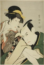 Ichikawa Yaozo III nel ruolo di Takebe Genzo e Iwai Kiyotaro nel ruolo di Tonami