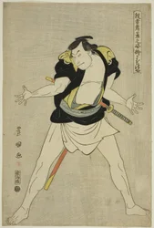 Masatsuya: Otani Oniji III come Ono Sadakuro, dalla serie "Ritratti di attori sul palco (Yakusha butai no sugata-e)"