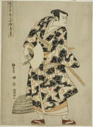 Tachibanaya: Ichikawa Yaozo III come Fuwa Banzaemon, dalla serie "Ritratti di attori sul palco (Yakusha butai no sugata-e)"