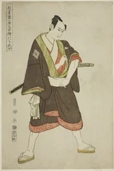 Tachibanaya: Ichikawa Yaozo III come Shimobe Hatsuhei, dalla serie "Ritratti di attori sul palco (Yakusha butai no sugata-e)"