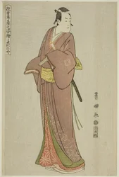 Takinoya: Ichikawa Monnosuke II come Soga no Juro, dalla serie "Ritratti di attori sul palco (Yakusha butai no sugata-e)"
