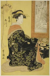 La cortigiana Takikawa di Ogiya, dalla serie Sette belle Komachi