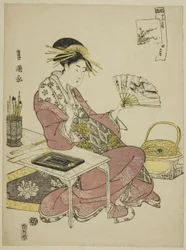 Il quarto mese (Shi gatsu), dalla serie "I dodici mesi alla moda (Furyu junikagetsu)"