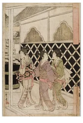 Pellegrinaggio di Capodanno a Myohoji a Horinouchi, Edo, c.1804-1810