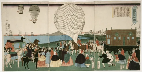 Mongolfiera in America, pub. 1865
