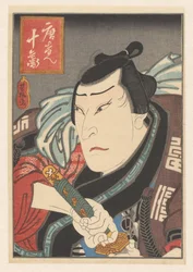 Ichikawa Shikō (Ichikawa Morinosuke) come Tōken Jūbei nella commedia 