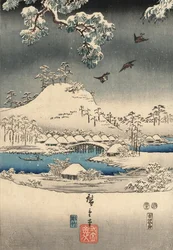 Stampa Ukiyo-e dal Racconto di Genji di Kunisada e Hiroshige
