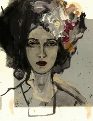 Ritratto floreale cupo