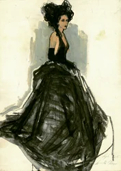 Elegante signora in nero