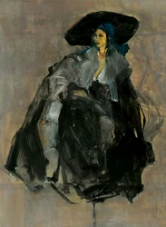 Una donna misteriosa con il cappello