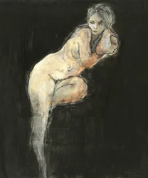 Studio di una donna pensierosa