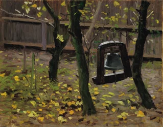 La campana della cena nel giardino dell