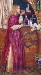 La regina era nel salotto, mangiando pane e miele