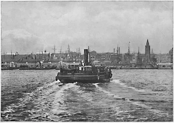 Liverpool, dal Mersey, c1896