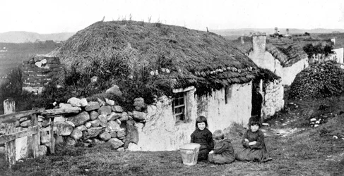 Case dei crofters, Stornoway, Lewis, Isole Occidentali, Scozia, 1924-1926