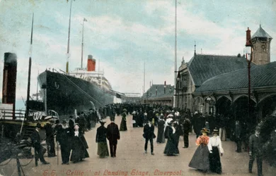 Nave a Vapore SS Celtic al Molo, Liverpool, Lancashire, c. 1904