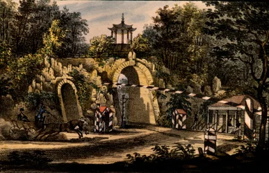 Il padiglione Grand Caprice nel Parco di Caterina di Tsarskoye Selo, ca 1820
