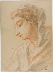 Busto di profilo di donna