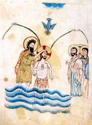 Il battesimo di Gesù da parte di San Giovanni Battista, c. 1334